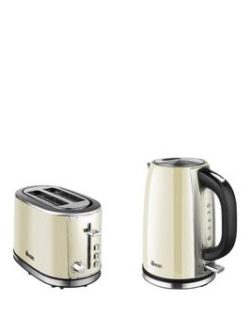 Swan Kettle And 2-Slice Toaster Pack - Cream